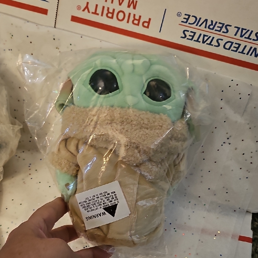 NWT Mattel Star Wars Grogu 8" Plush Toy - Green and Tan